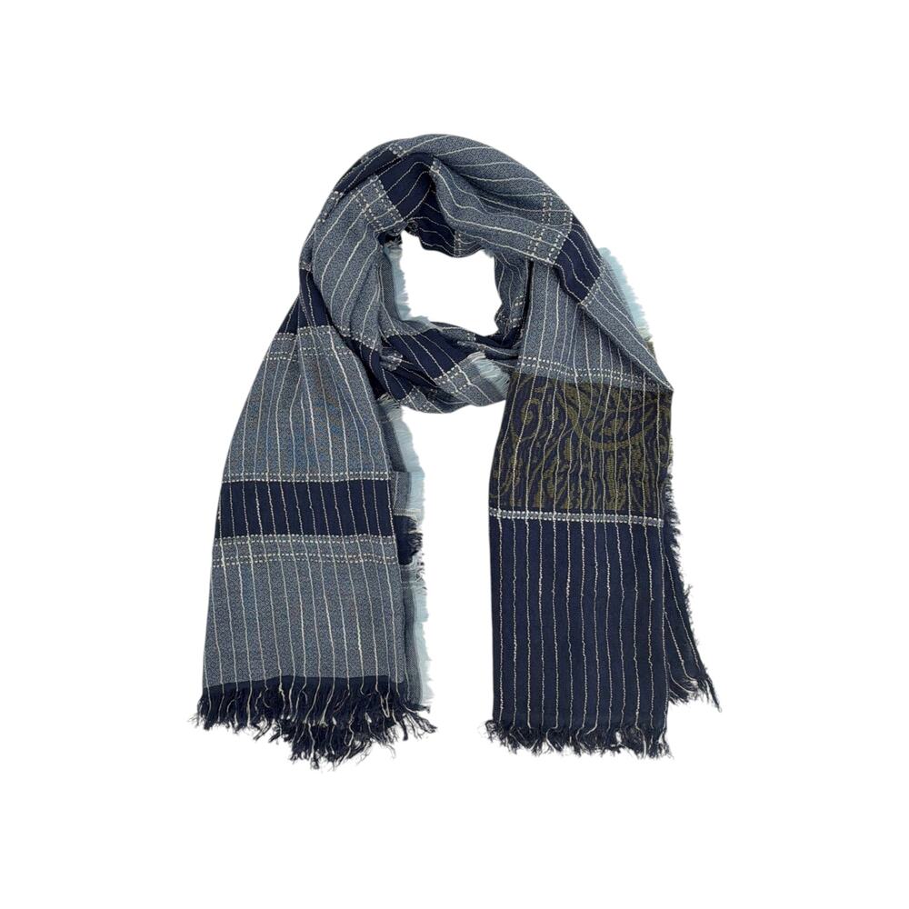 FAHERTY Bold Pin Stripe Oblong Scarf in Total Eclipse Multi